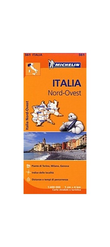 Michelin Italy: Northwest Map 561 (Folded, 11)